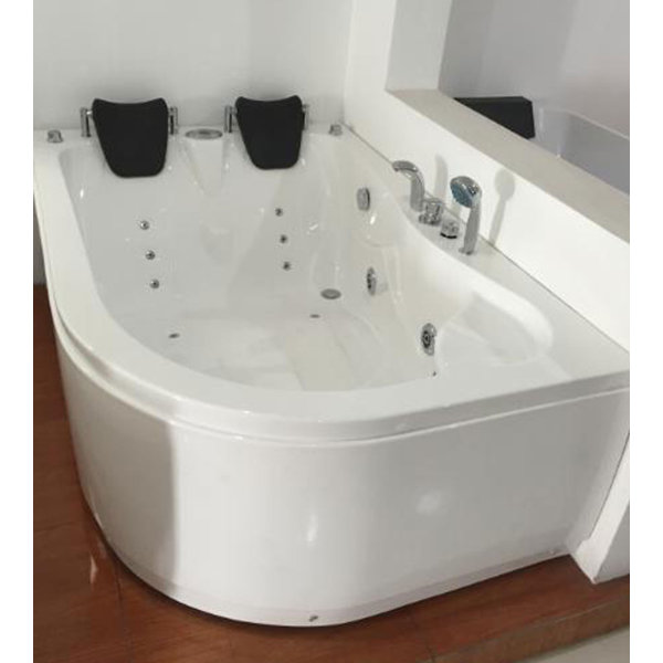 Simba USA Whirlpool Corner Bathtub Hydrotherapy Havana 66.5" And Heater 2 Person Hot Tub Wayfair